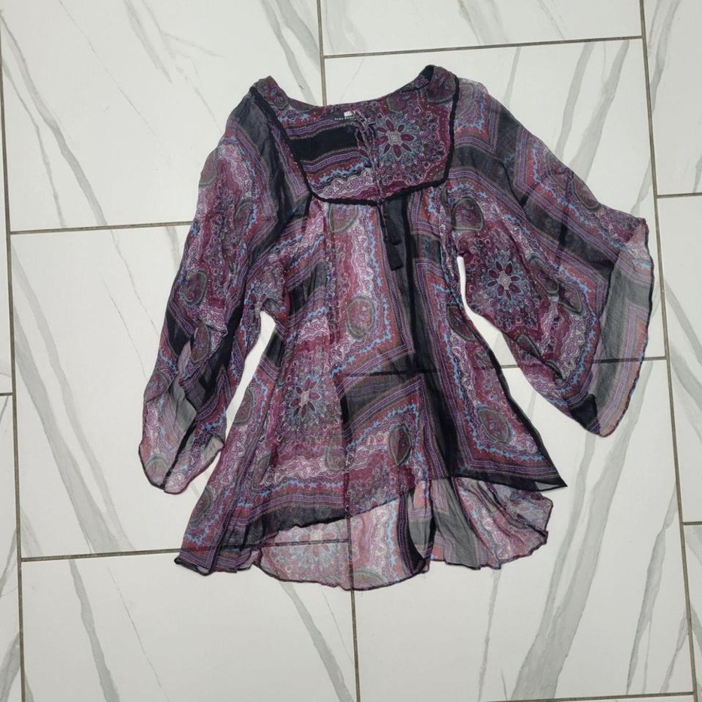 Boho festival y2k style top by Zara Small